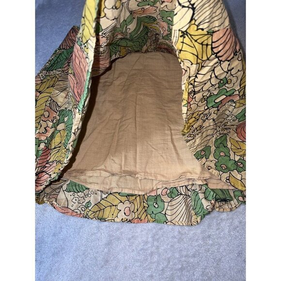 Vintage FOREVER 21 Cotton Floral Print A-Line Above Knee Skirt Size Large - Picture 6 of 8